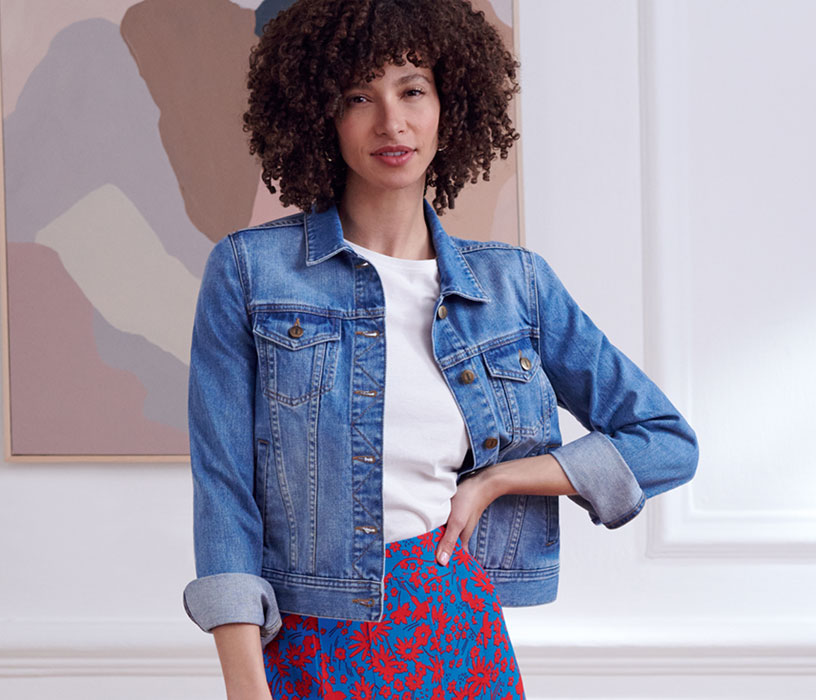 Model wearing outfit