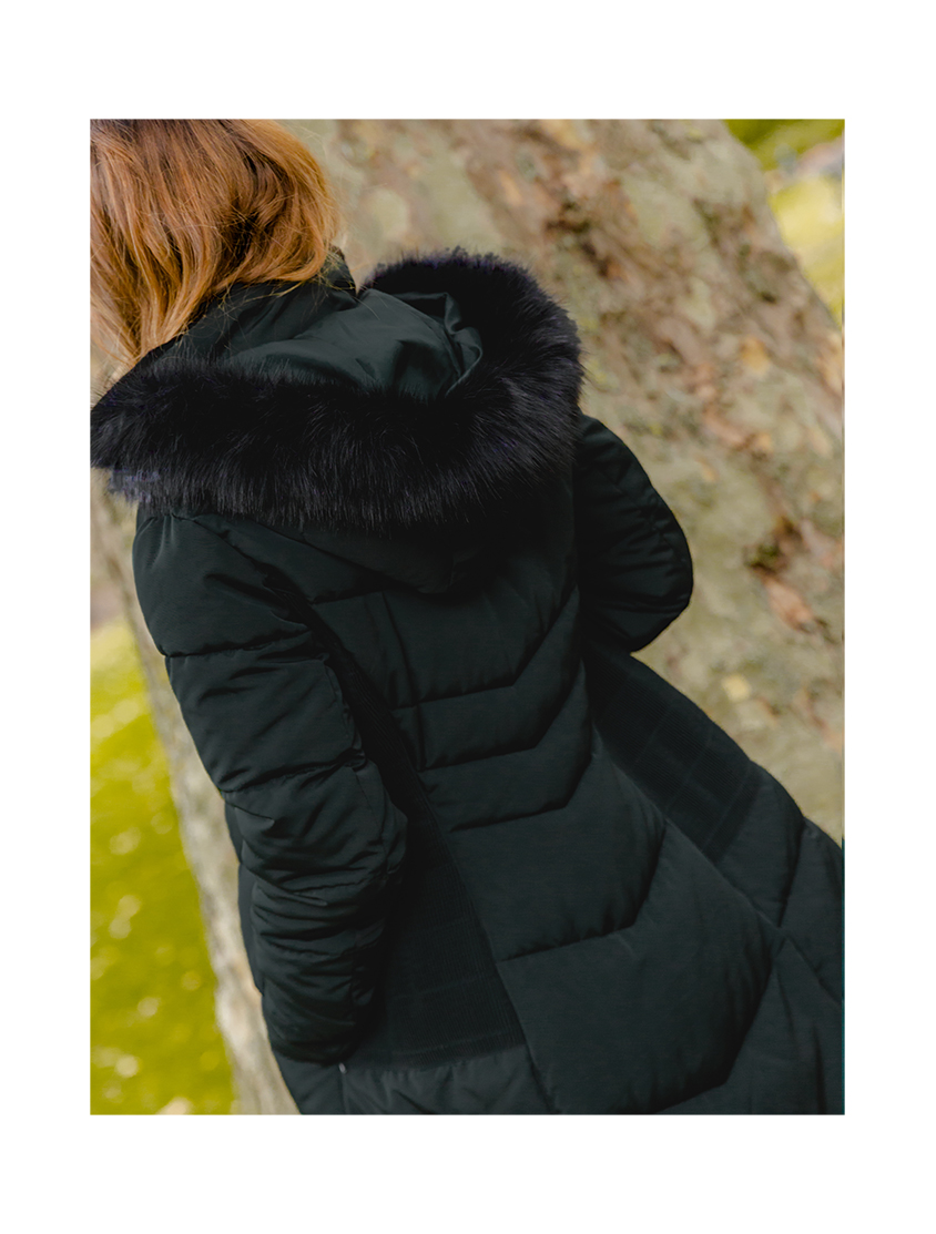 hobbs lettie dark green puffer jacket 